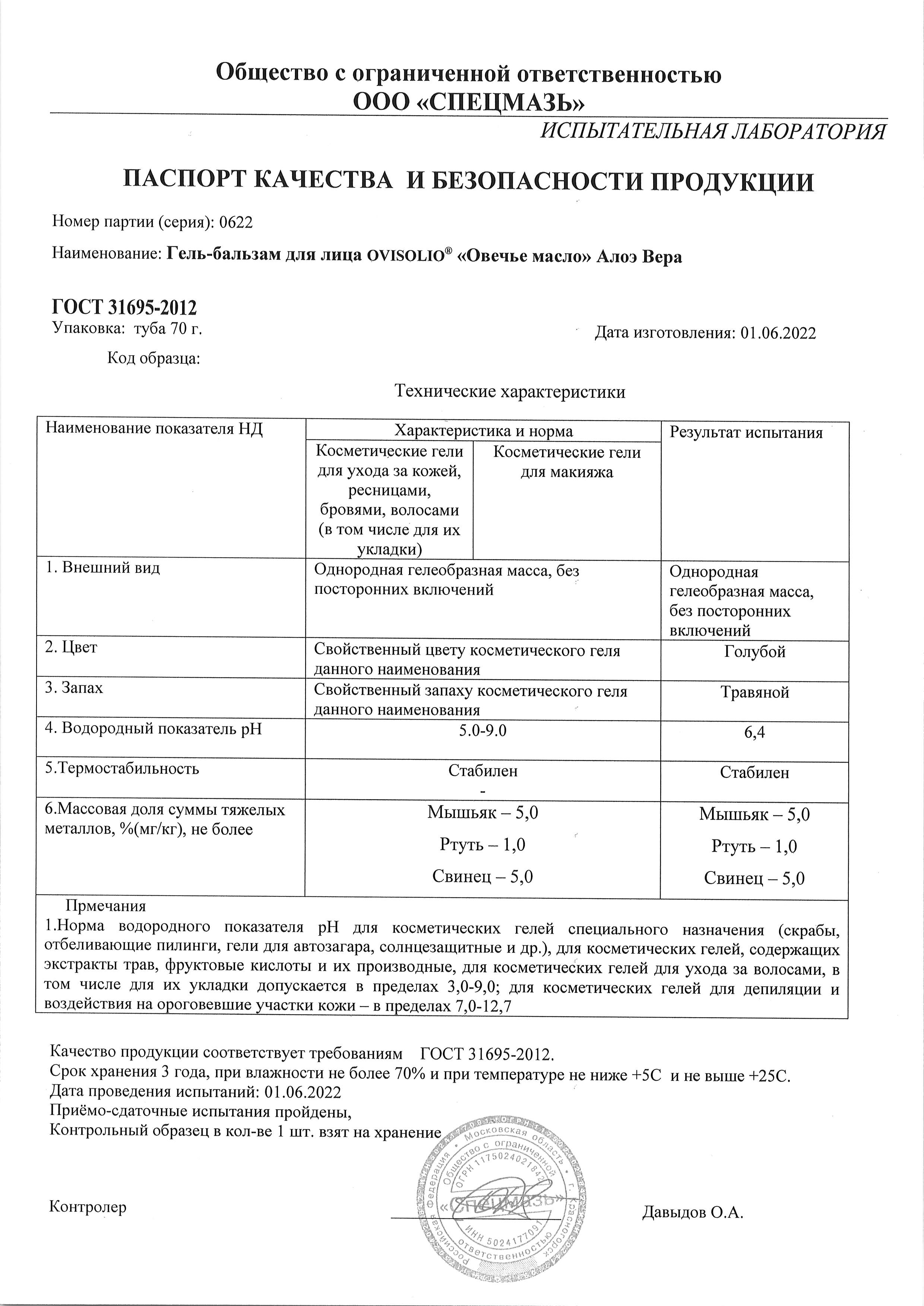Паспорт №062022